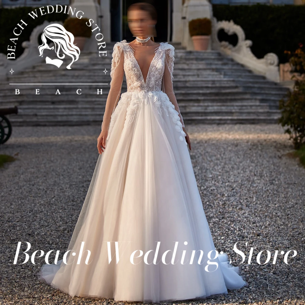 Beach Customized See thorugh Cap Sleeve Ruffles Backless Pleats Ruching A-Line Heavy Industry Wedding Dresses Empire Bohemian