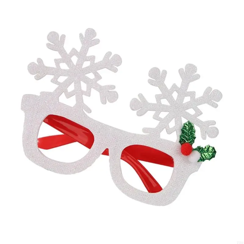 77HE Sparkling Snowflake Christmas Glasses With Design Role Play Accessories For Holiday Parties And Festive Event