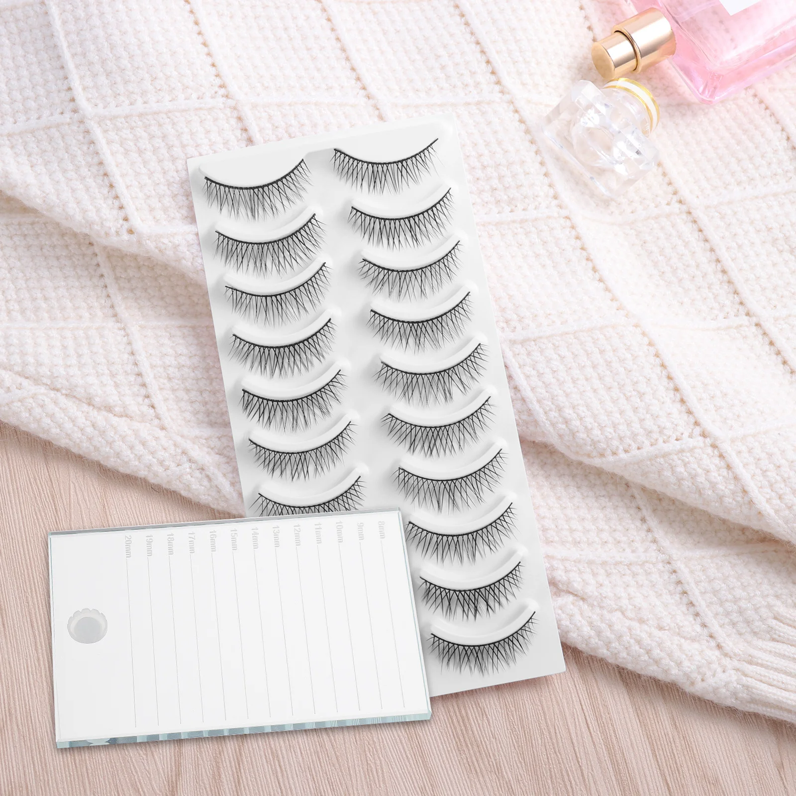 2Pcs Eyelash Extension Pallet Large Tray Lash Extension Holder Eyelash Grafting Supply Lash Stand Adhesive Glue Salon Tools