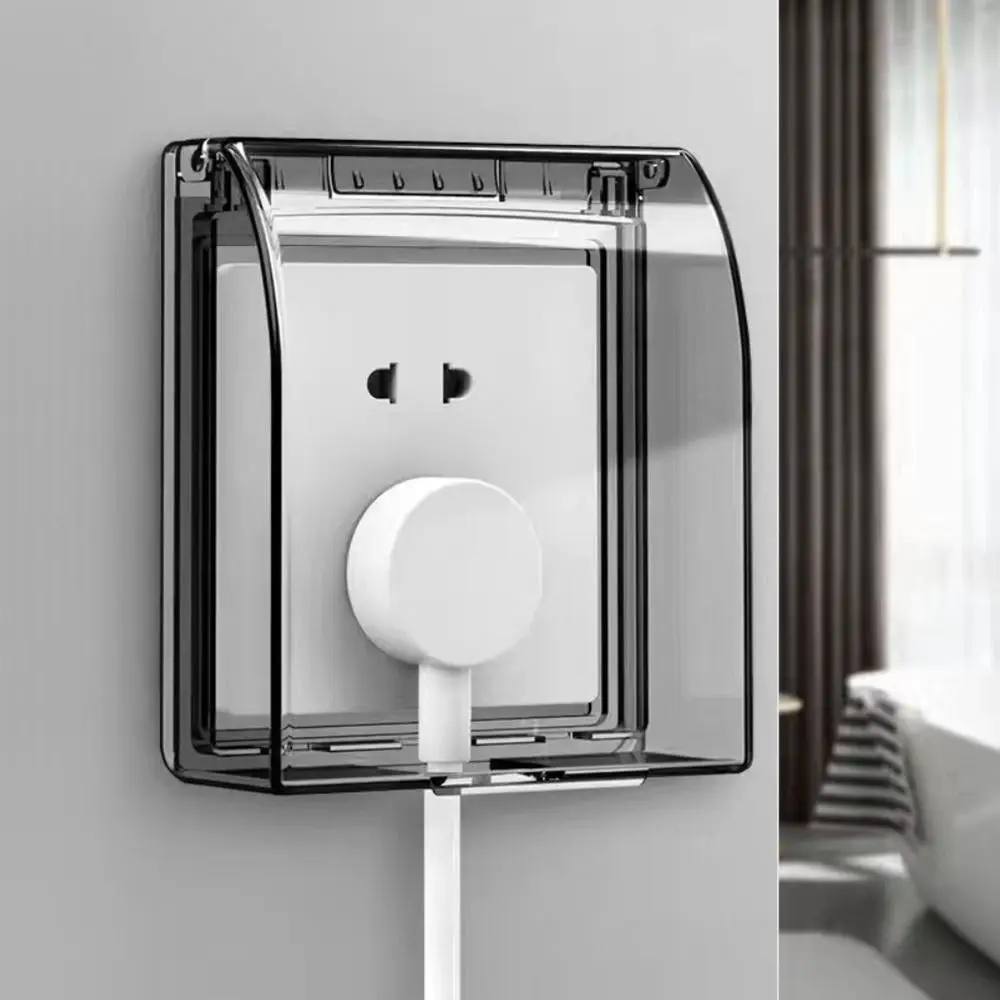

Wall-mounted Switch Protective Cover Plastic Self-Adhesive Socket Waterproof Box 86 Type Electric Plug Cover Bathroom