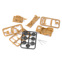 1:72 WWII Willys Jeep with Hanging Bucket 8cm Military Vehicle Assemble Car Model Toys