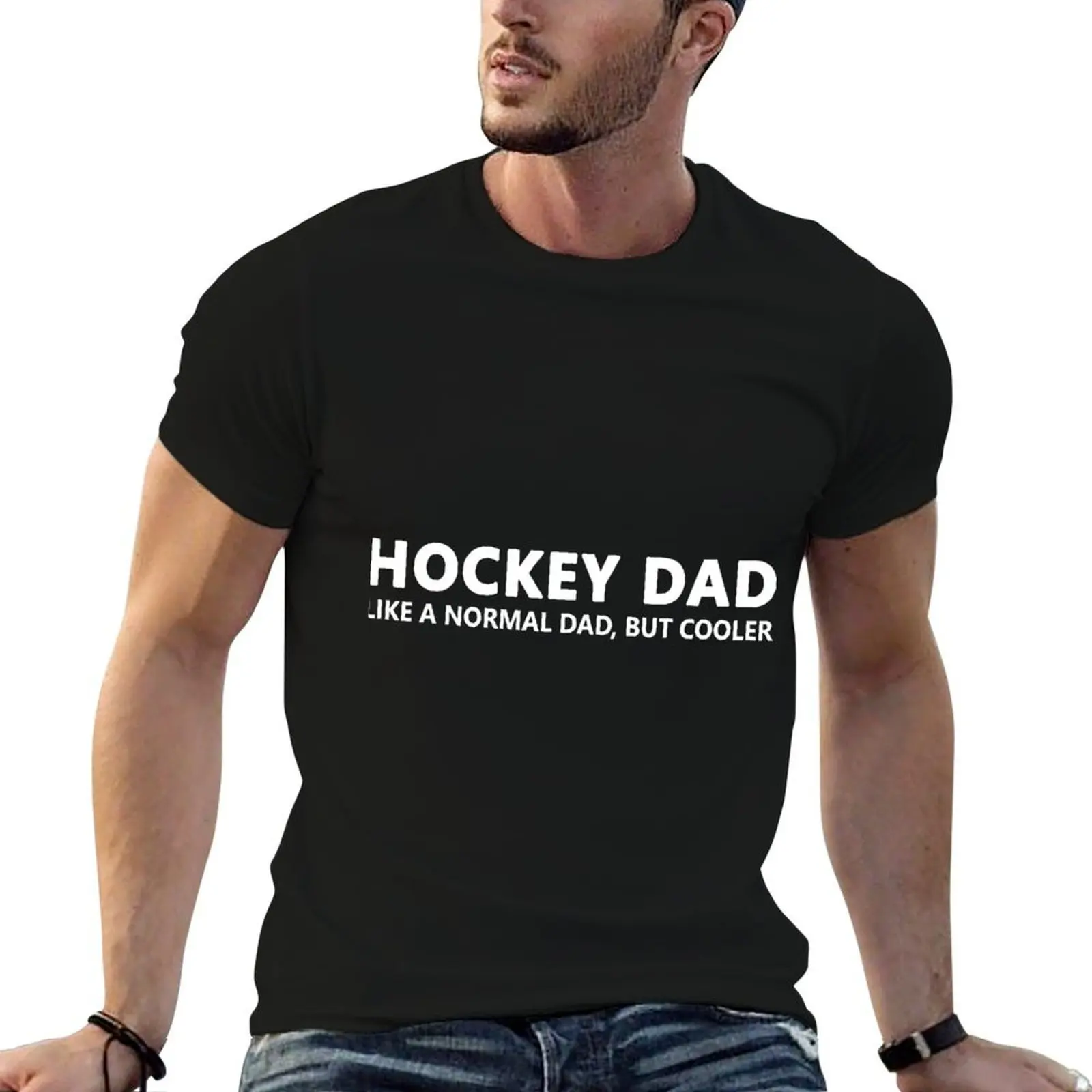 

Hockey Father Ice Hockey Dad T-Shirt cotton t shirt man funny t shirts man t shirts for man graphic funny T-shirt