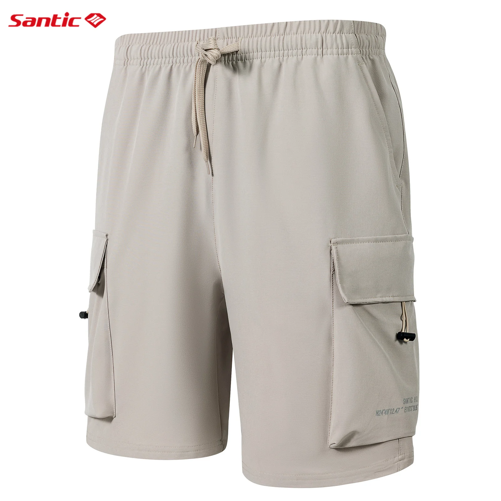 

Santic летние мужские шорты для скоростного спуска, светоотражающие повседневные шорты для горного велосипеда, быстросохнущие короткие велосипедные шорты для горного велосипеда KM24C05188