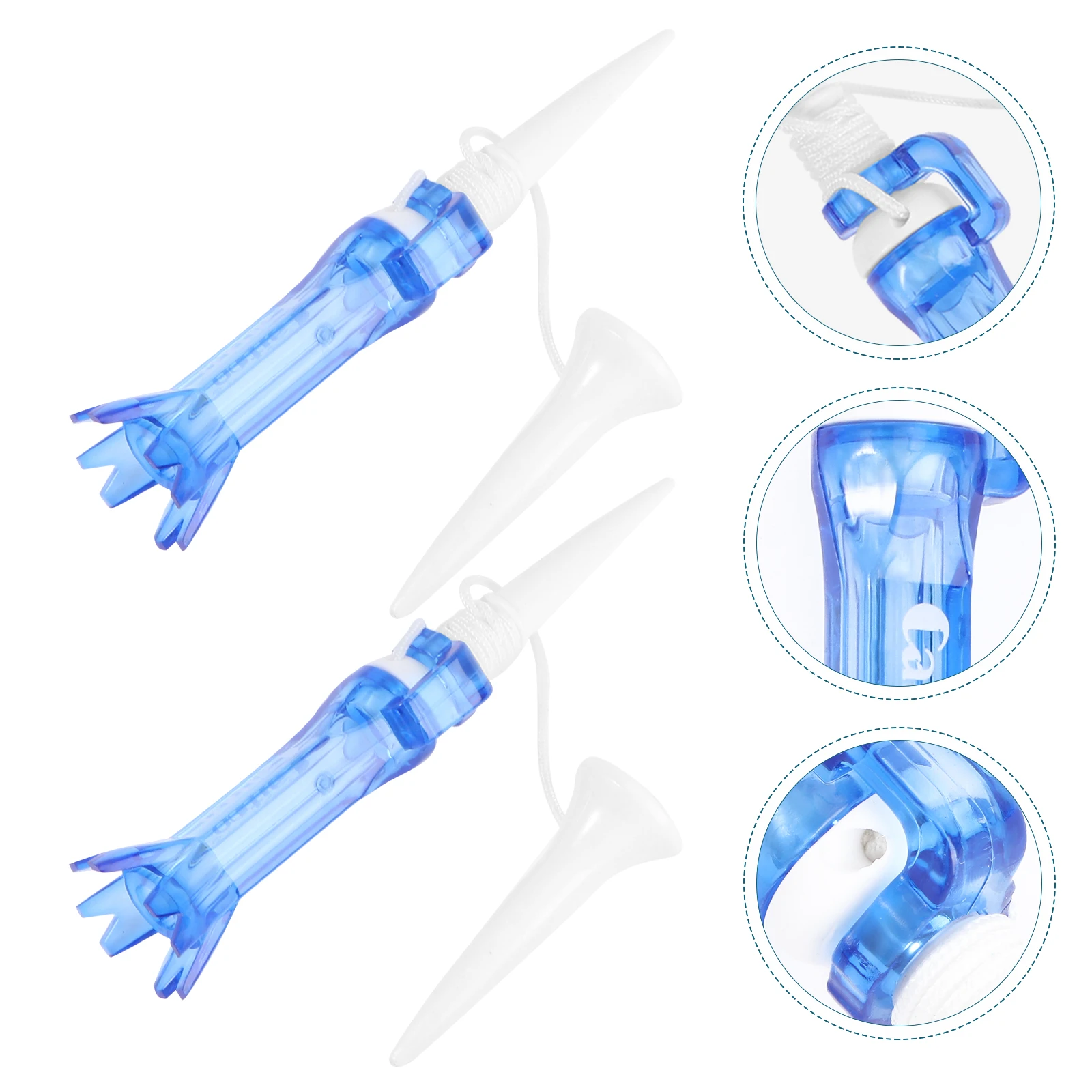 

2Pcs Plastic Golfs Tees Sturdy Golfs Ball Holder Convenient Golf Accessories Training Tool Golf Props Supplies