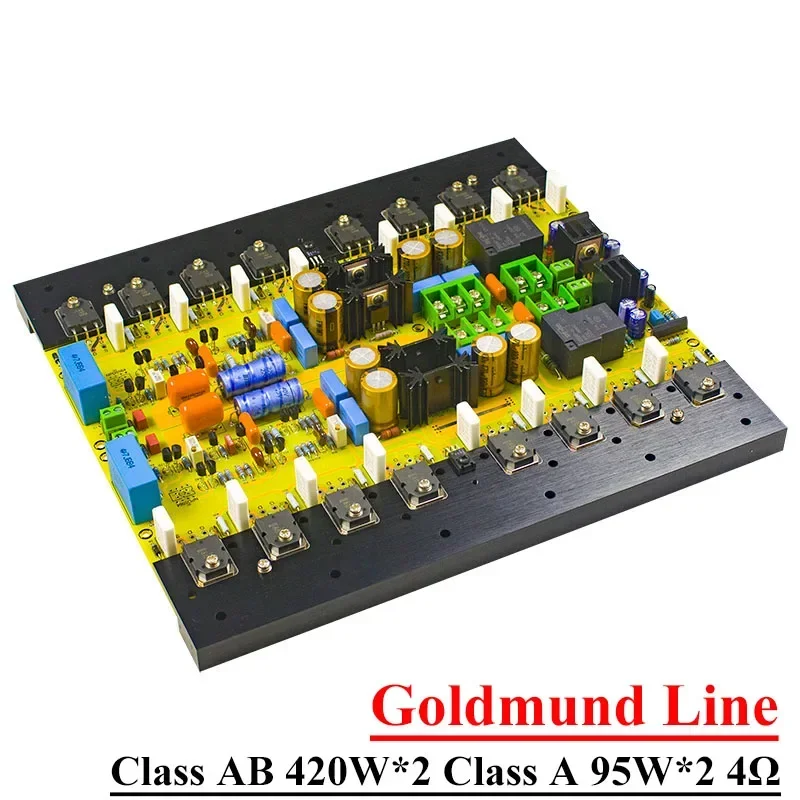 

420w*2 Goldmund Line 2-channel Power Amplifier Board High Power Toshiba Transistor 2SK170 Warm Voice Class A Amplifier Audio