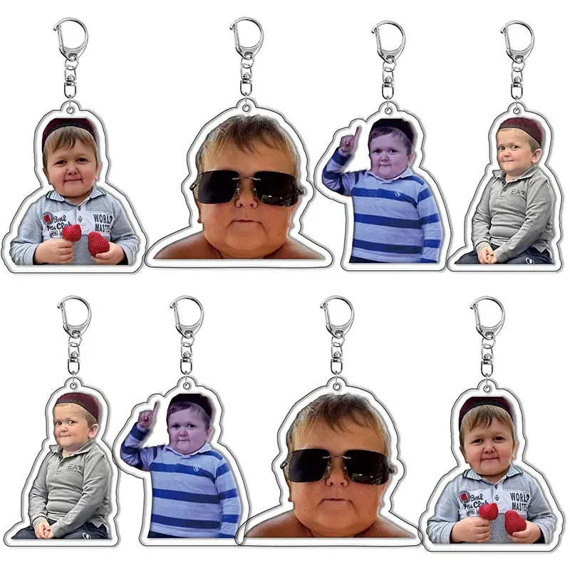 Funny Hasbulla Magomedov Keychain Khabib Hasby Cutest Figure Pendant Car Key Ring Bag Accessories Key Holder Jewelry Fans Gift