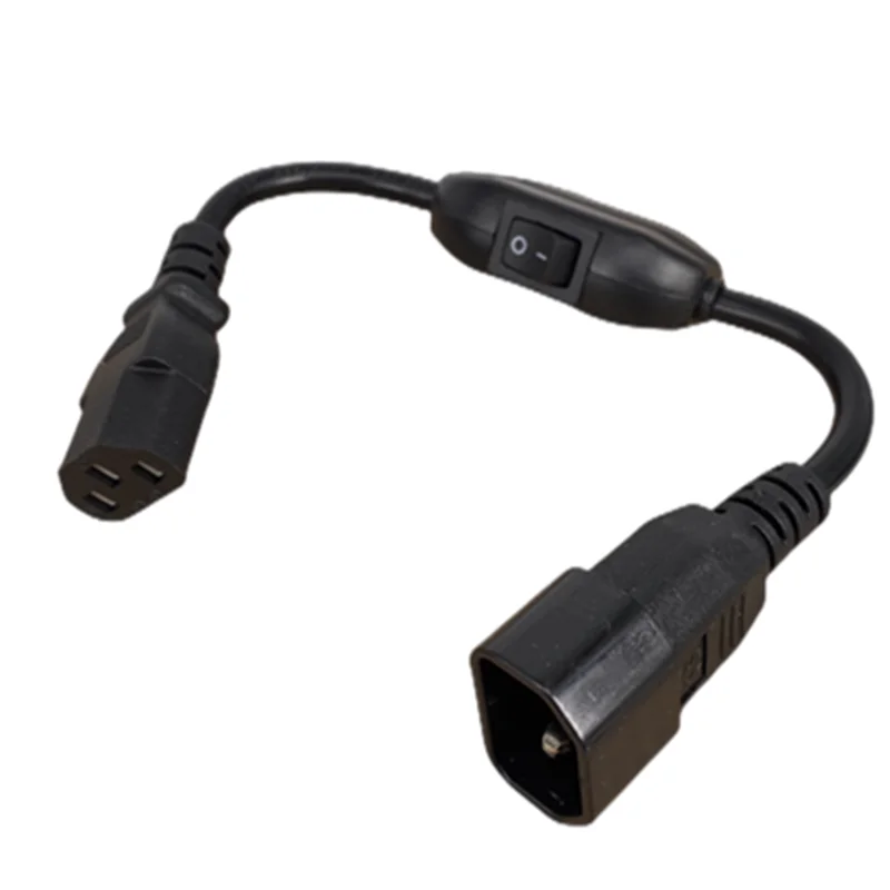 C14-C13 Extension Power Cord, IEC 320 C13 Female to C14 Male with 10A On/Off Switch Power Adapter Cable