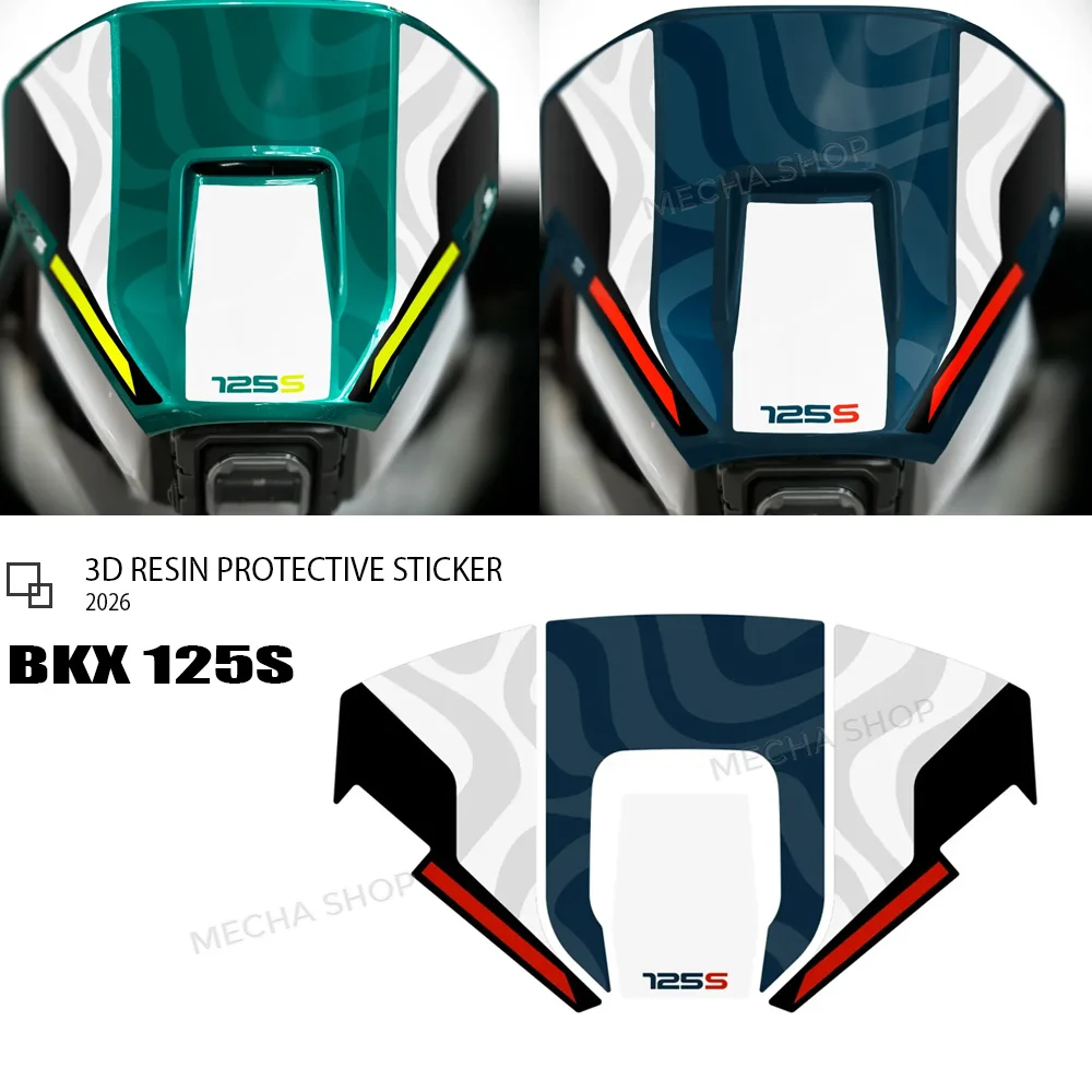 

For Benelli BKX 125S 2026 Accessories Front Sticker Motorcycle Accessories 3D Resin Decal Kit