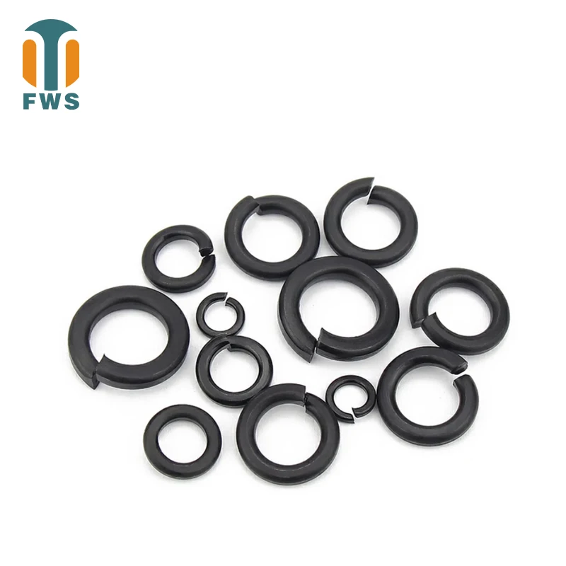 

65Mn(spring steel) High strength blackening pad GB93 Spring washer opening spring gasket M3M4M5M6M8-M42