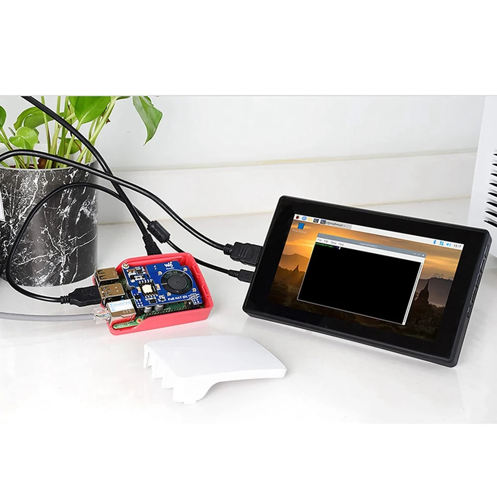 A34M-Waveshare Power Over Ethernet (Poe) HAT لـ Raspberry Pi 4B/3B+IEEE 802.3Af لوحة توسيع شبكة مروحة التبريد