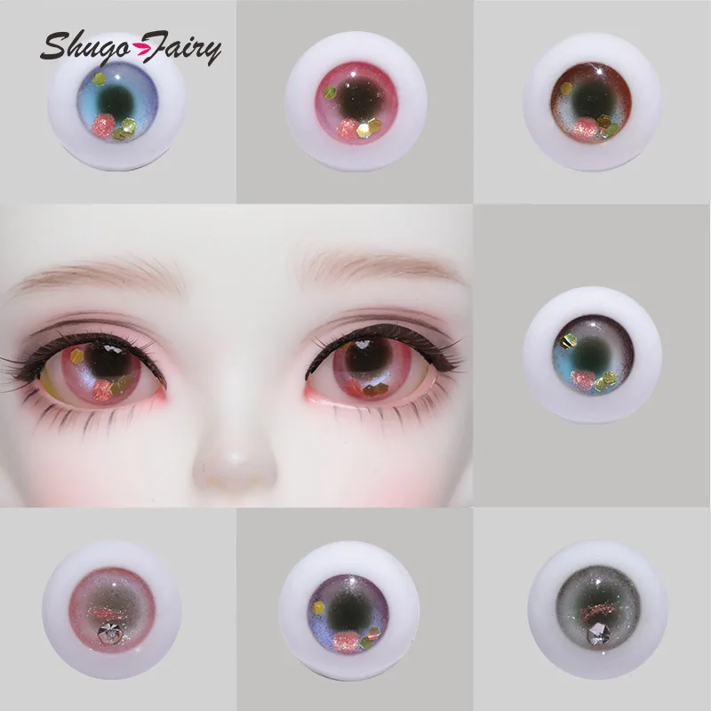 BJD Eyes Resin Eyeball ES221 ES227 8mm 12mm Handscraft Colourful Doll Accessories 1/3 1/4 1/6 for Handmade Colored Eyes - Image 5