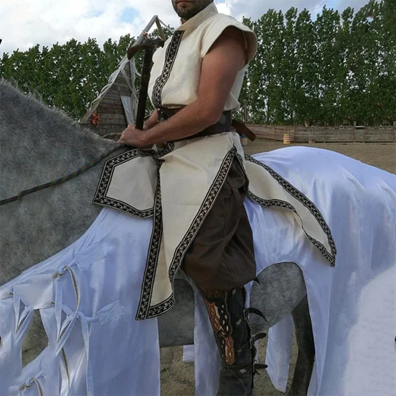 Mittelalterliche Ritterweste Halloween Templer Ritter Cosplay Kostüm Rollenspiel Bühnenaufführung Damen Ethnische Kleidung Frühling 2023