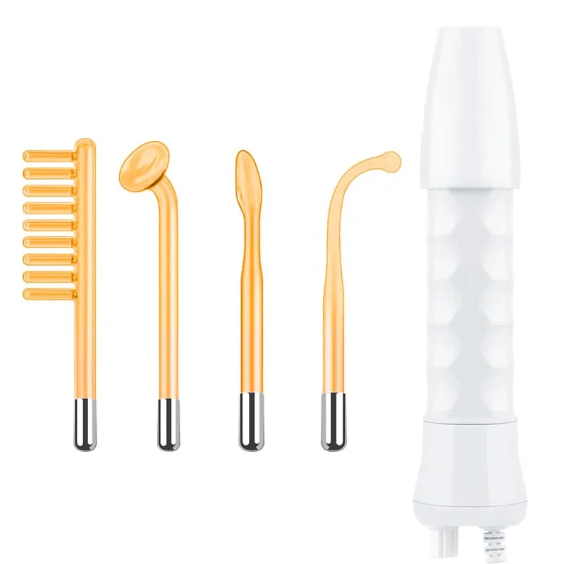 

Facial Skin Care High Frequency Facial Wand Portable Hand-Held High Frequency Facial Machine with 4 Pcs Different Tubes