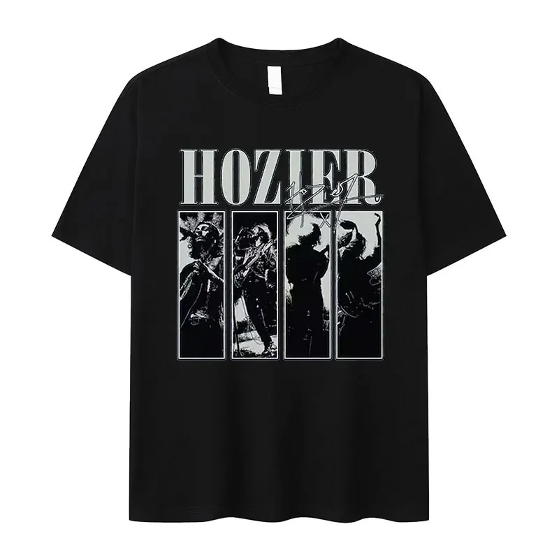 Hozier Jesus 2024 Pattern Printed Tshirt Women's Hip Hop Retro Short Sleeve Tshirt Casual Oversized Tshirt Street Wear