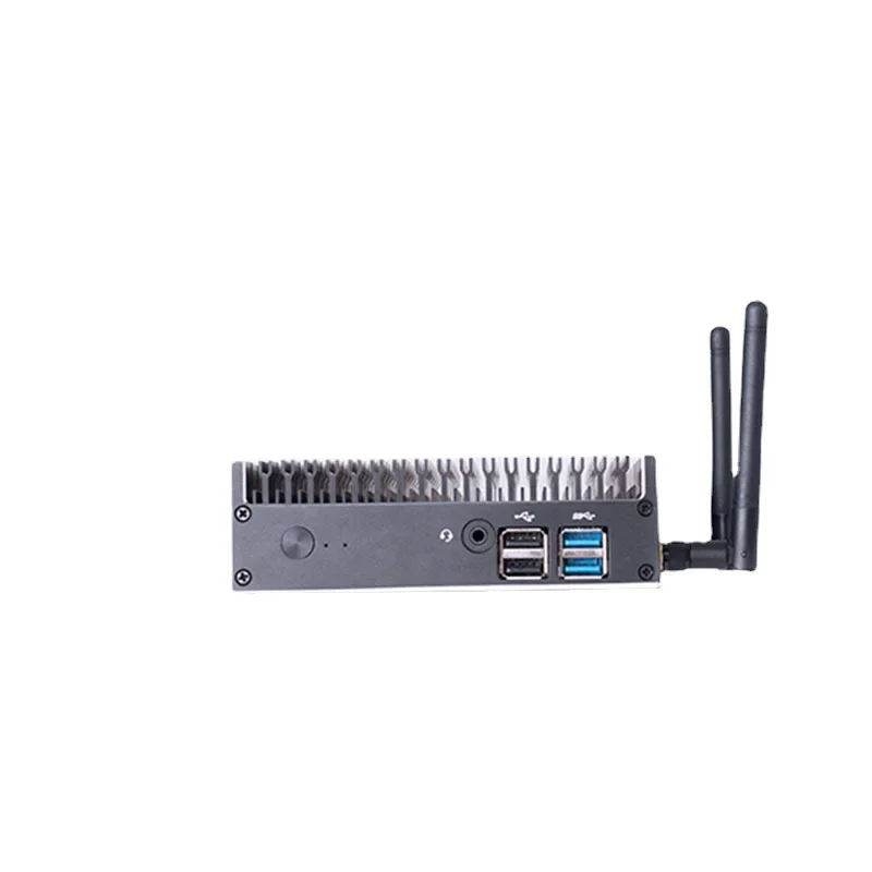 Zero noise fanless 10th generation I7 fixed all-aluminum alloy miniature portable i5 industrial control computer host