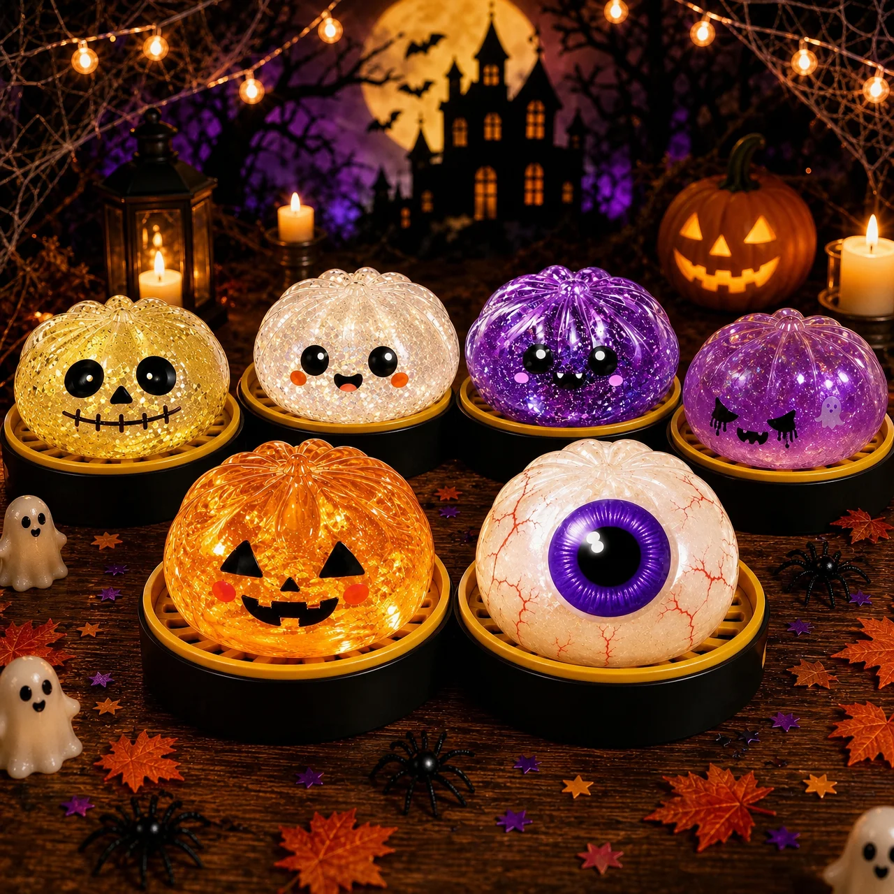 8.5cm Halloween Soft Squishy Fidget Toy Creative Squeeze Decompression Toy Pinch Decompression Kids Child Gifts Toys