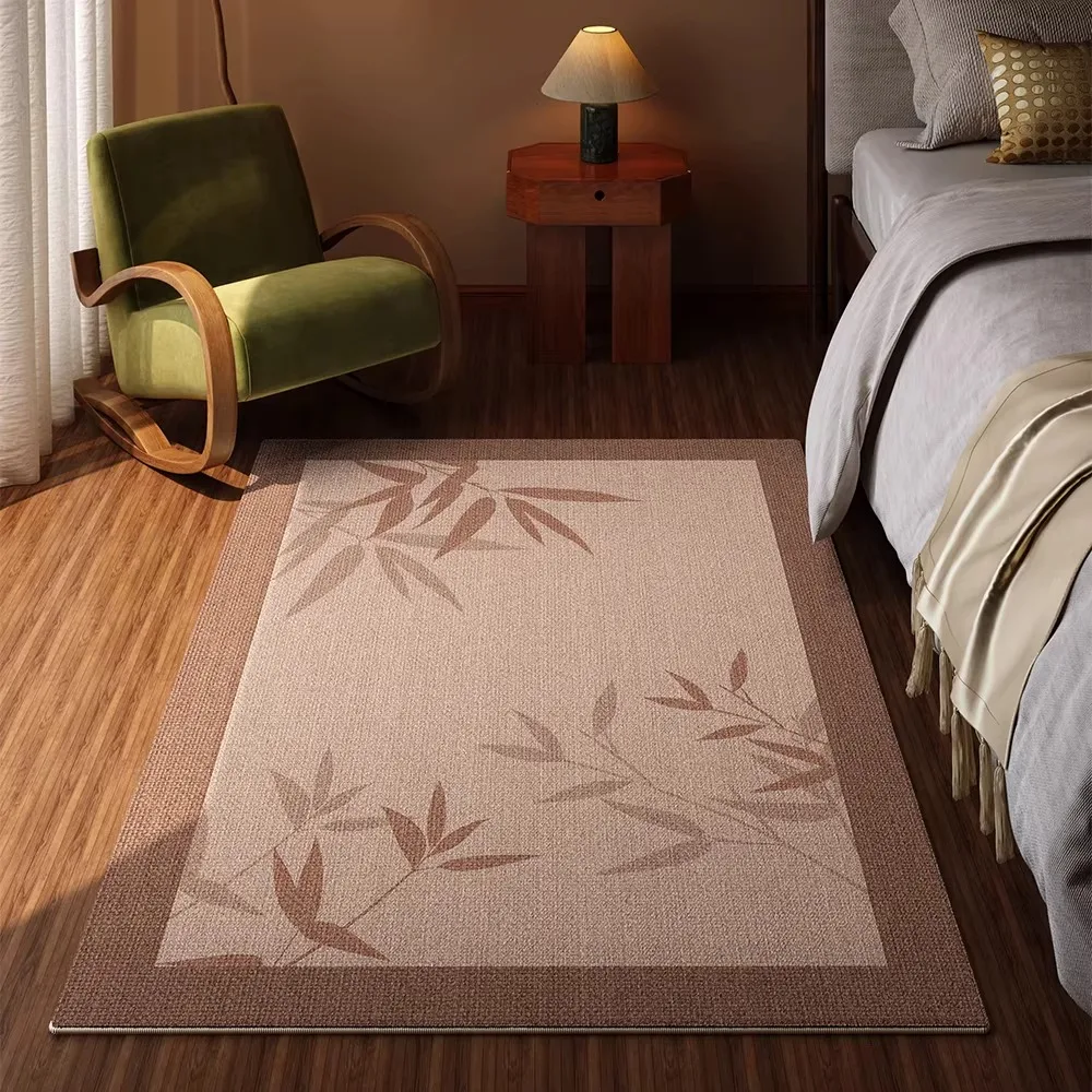 Retro Floral Carpet for Bedroom Soft Large Area Bedside Floor Mat Home Decoration Carpets Living Room Rug 러그 Alfombra Dormitorio