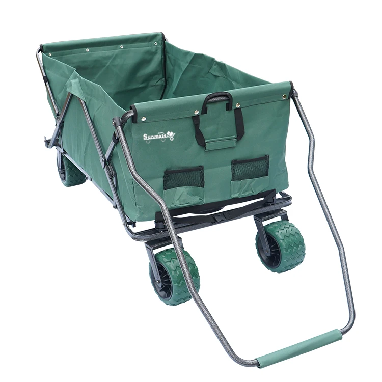 

Durable Convenient 7 inch Wheel Easy Storage Trail Perfect All Your Essentials Around The Campsite Folding Wagon