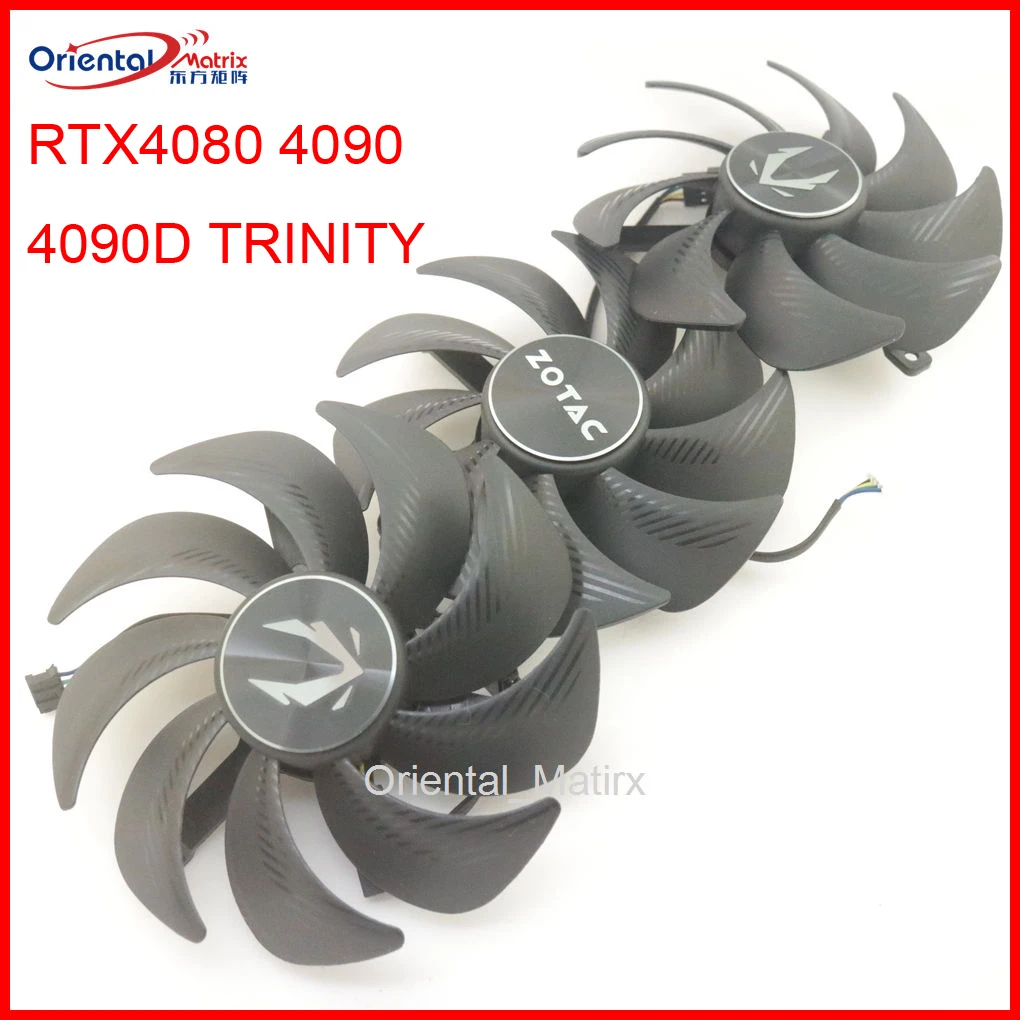 

3pcs/lot GAH332H -PFTA DC12V 0.5A 23336B 105mm GPU Fan For ZOTAC RTX4080 RTX4090 RTX4090D TRINITY Graphics Card Cooling Fan