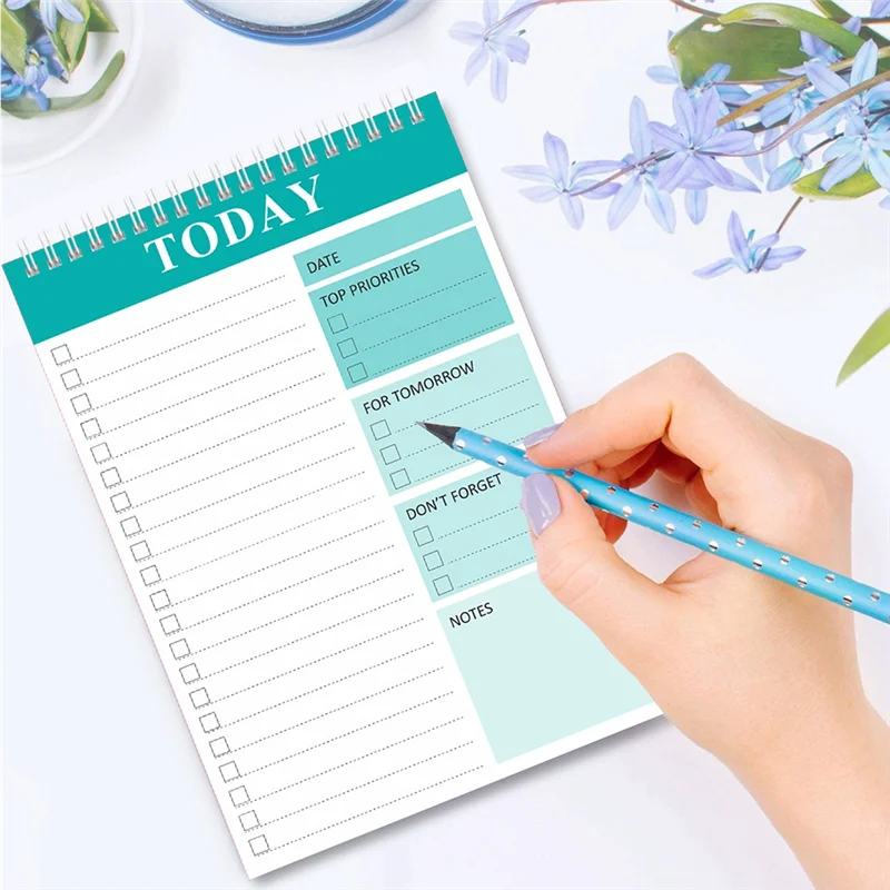 

2PCS Weekly Planner Notepad And Today Planner Notebook 52 Sheets, Undated Weekly To Do List Notepad For School Office Durable
