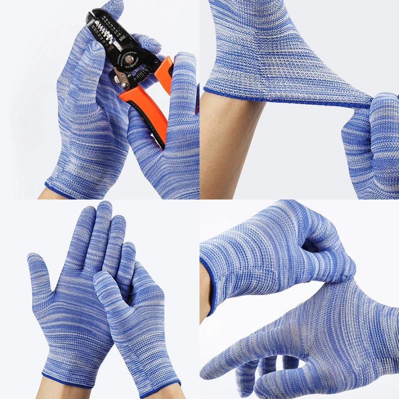 1pair Breathable Nylon Gardening Gloves Non-Slip Working Gloves Housekeeping Labor Protection Gloves For Mechanic Construction