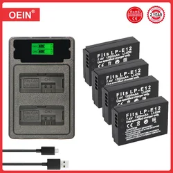 Camera Battery LP-E12 LPE12 LP E12 for Canon Rebel SL1 100D Kiss X7 EOS-M EOS M M2 EOS M10 M50 M100 1600mAh Digital Batteries