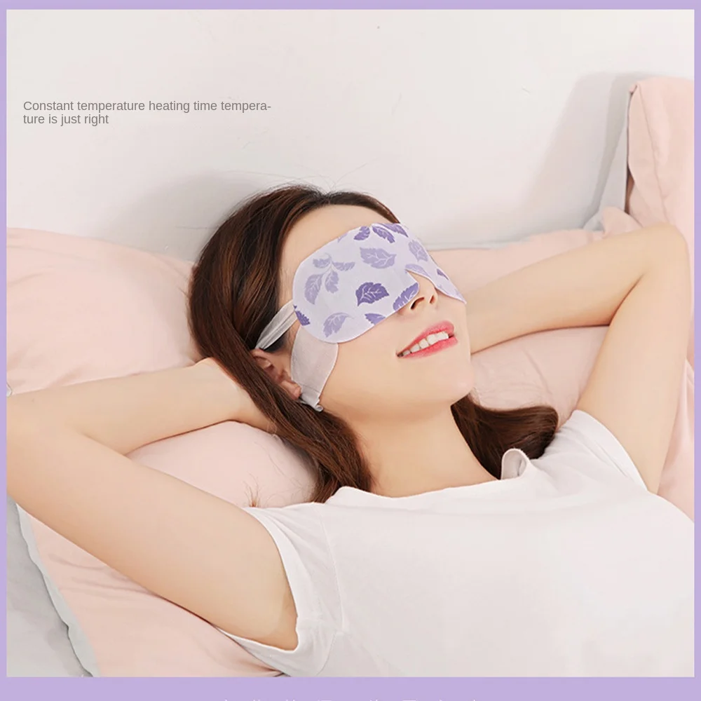 5pcs Self Heating Steam Eye Mask Hot Compress Relieve Fatigue Disposable Eye Mask Non Woven Relaxation Heating Eyepatch