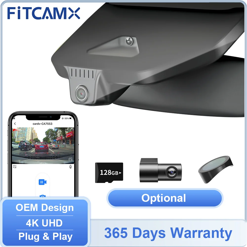 4K Dashcam for Lexus LX600 LX 500d 2022-2024, FITCAMX Camera for Toyota Land Cruiser 300 LC300 2025 & Crown 2023-2026, DVR WIFI