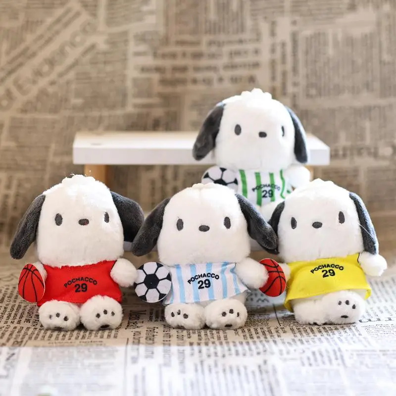 

Anime Sanrio Pochacco Dog Keyring Cute Plush Toys Plushies Kawaii Bag Pendant Dolls Birthday Gifts For Girls Kids