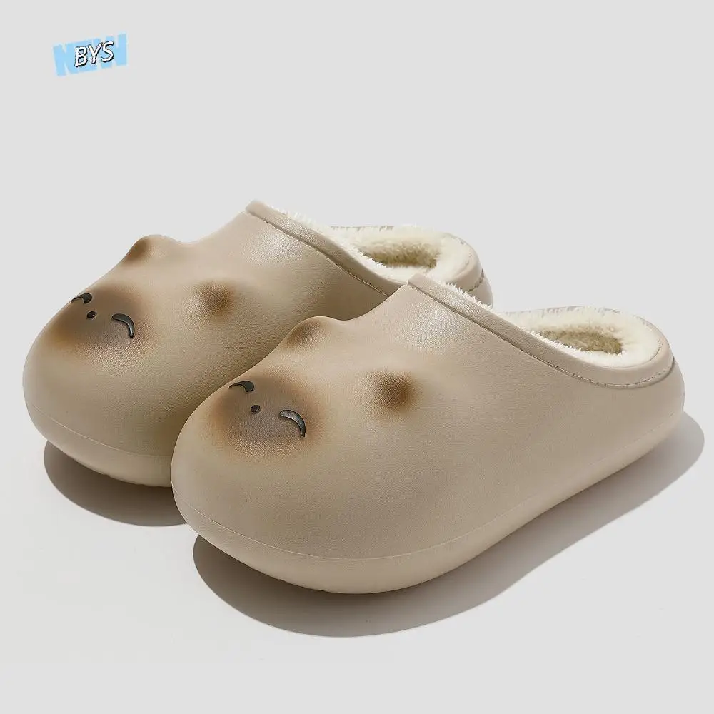 

Kawaii Fluffy Cartoon Cat Plush Slippers Cartoon Thick Soled Warm Fur Slippers Student Anti Slip Y2K Dog Slippers Bedroom