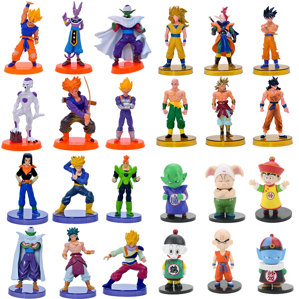 1set Dragon Ball Z Super Goku Vetega Majin Buu Freeza Beerus Whis Mark Karin Gotenks PVC Figures Anime Collectiable Model