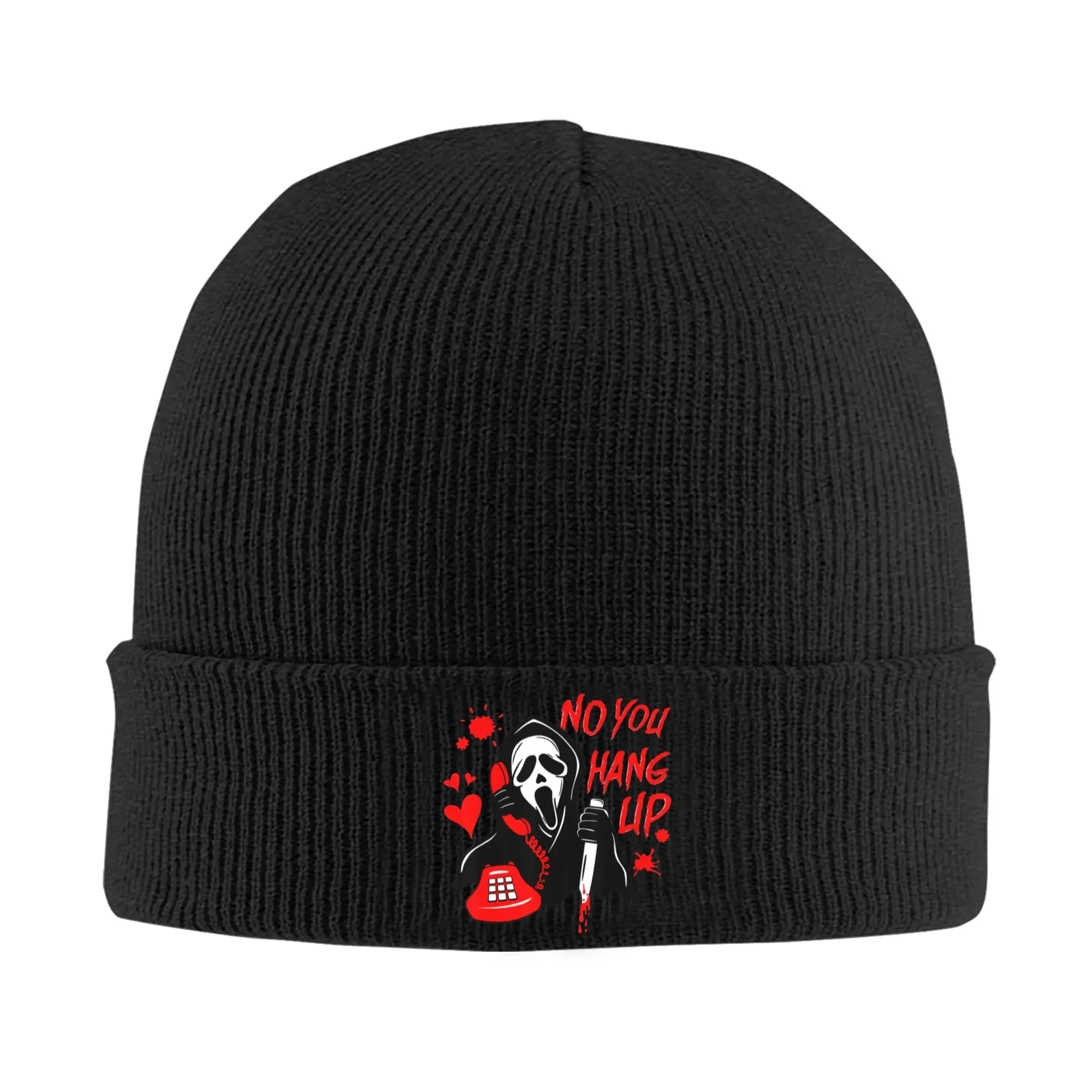 Halloween Screaming Skullies Beanies Caps For Men Women Outdoor Winter Warm Knitting Hat Adult Ghost Killer Face Bonnet Hats