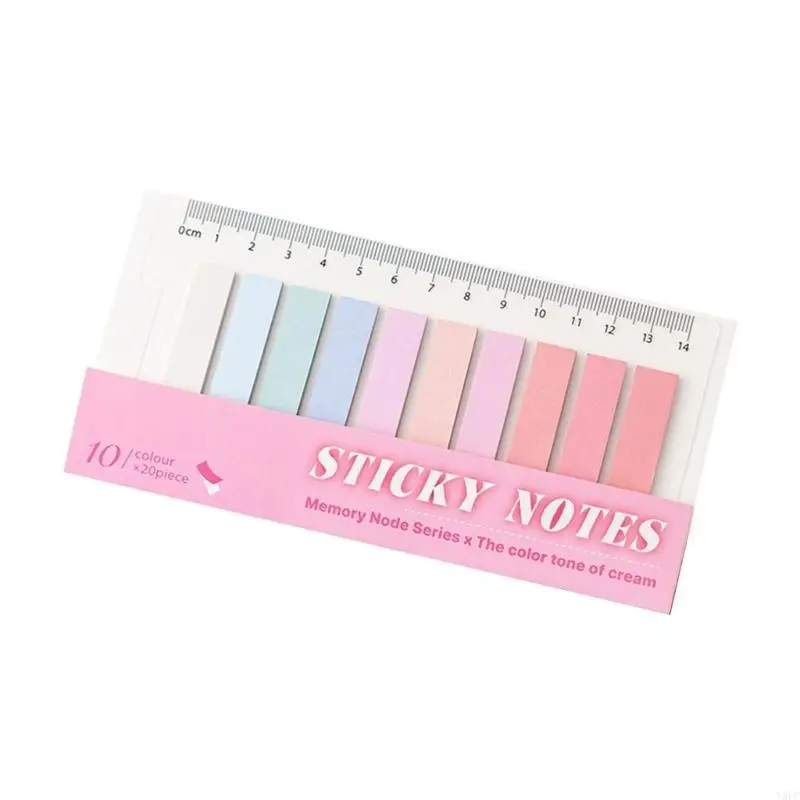 

200Pcs Colored Index Label Adhesive Notes Writable Label Reading Notes Book Markers for Marking Highlighting