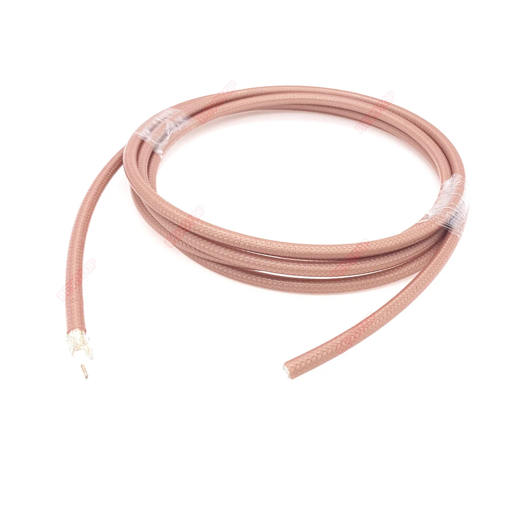 BEVOTOP RG142 Coaxial Cable Silver-plated Copper Double Shielded RF Coaxial Cable 50 Ohm Low Loss FEP Brown or Blue Color