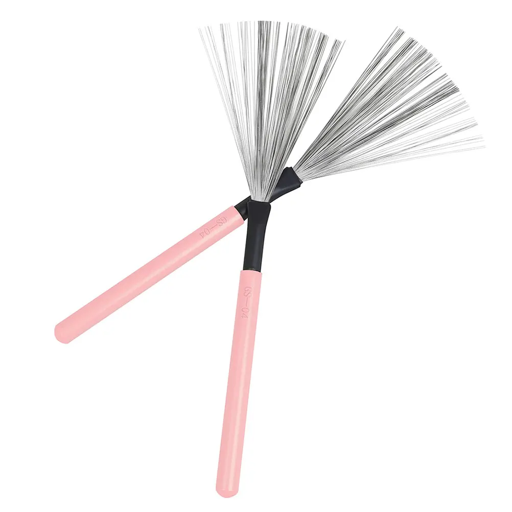 

2Pcs Affordable Professional Drum Brushes Steel Wire Wooden Handle for Jazz Drums Great Sound Quality Drum Wire Brush