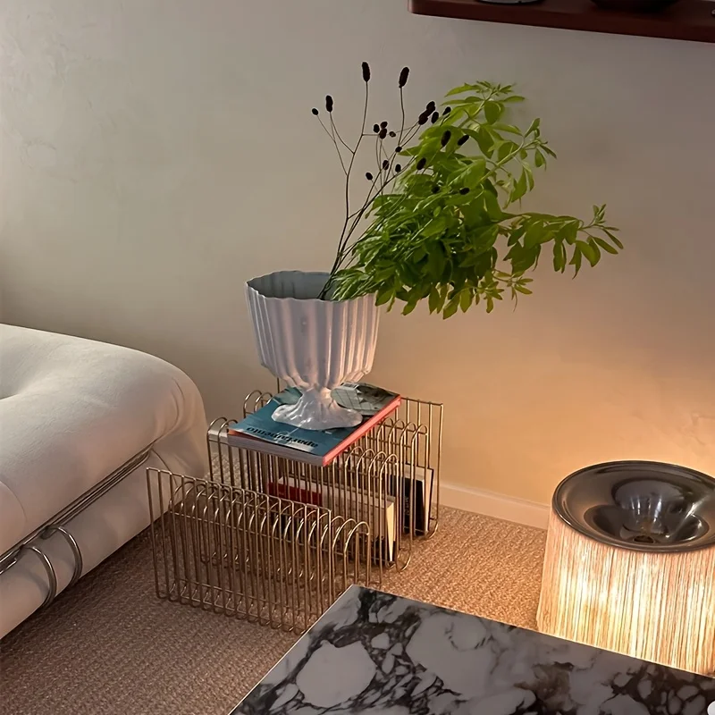 Multi-Functional Table Bookshelf Heavy Duty Powder Coated Metal Frame Space Saving Minimalist Furniture for Home Office