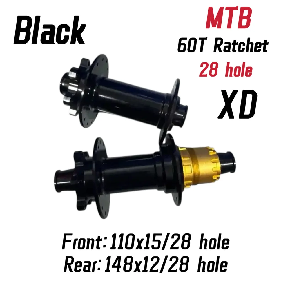 

Customized HUB In Black And Orange With Six Pins, 110-148/28 Holes, XD 60T Ratchet