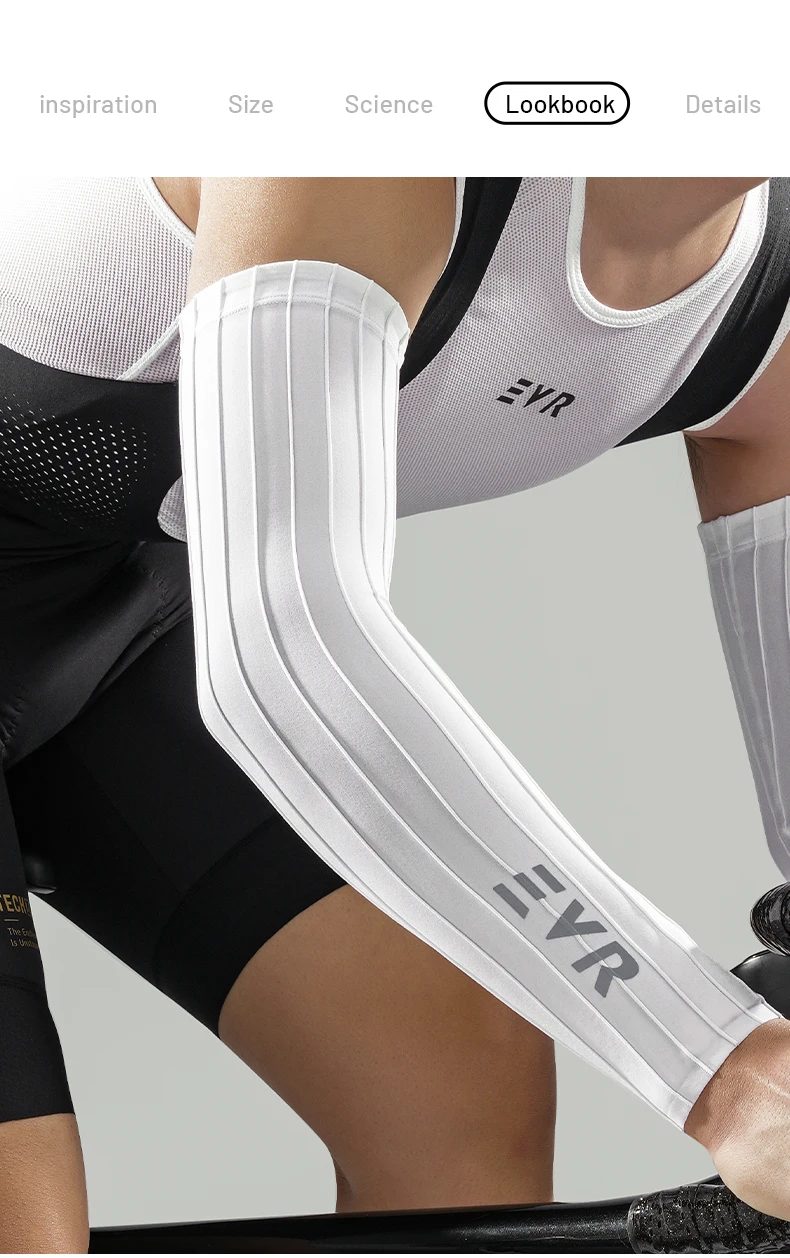 EVR Fahrrad-Armstulpen Pneumatische Sommer-Eisstulpen Sonnenschutz Rutschfeste Schnelltrocknende Armstulpen für Herren und Damen Rennrad-Armschoner – Detail 13