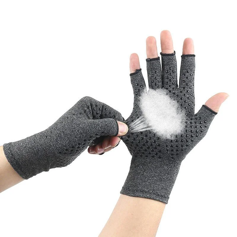 1 Pair Arthritis Compression Gloves Support Brace Reducing Carpal Tunnel Pain Relief Fingerless Therapy Wristband Gloves