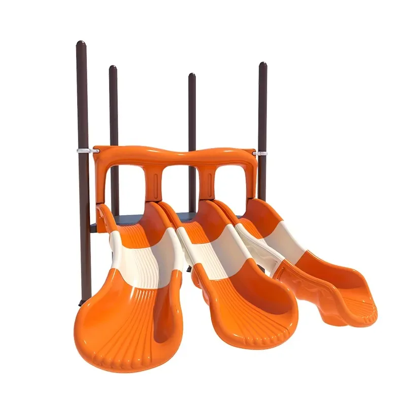 Plastic slide environmentally friendly and durable outdoor amusement equipment accessories outdoor public three slides