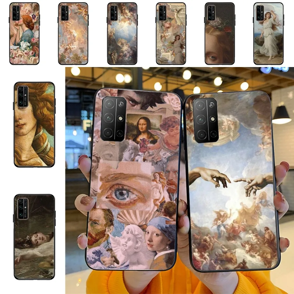 Renaissance Art Painting Phone Case For Huawei Honor 10 Lite 9 20 7A Pro 9X Pro 30 Pro 50 Pro 60 Pro 70 Pro Plus