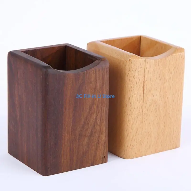 

G8TA Natural Wooden Pen Pencil Holder Multiple-use Desk Storage Box Desktop Office Supplies