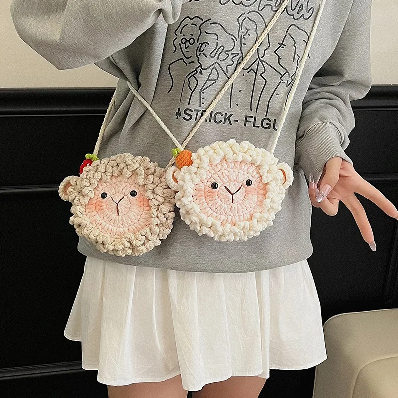 

Cartoon Plush Sheep Crossbody Bag for Kids Boys And Girls Soft Kids Fashion Mini Bag for Children