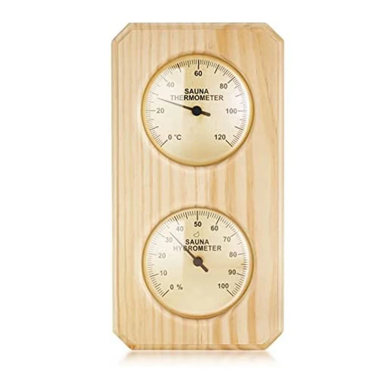 

Wooden Sauna Thermometer And Hygrometer 2 In 1 Humidity Temperature Measurement For Home Family Hotel Sauna Room