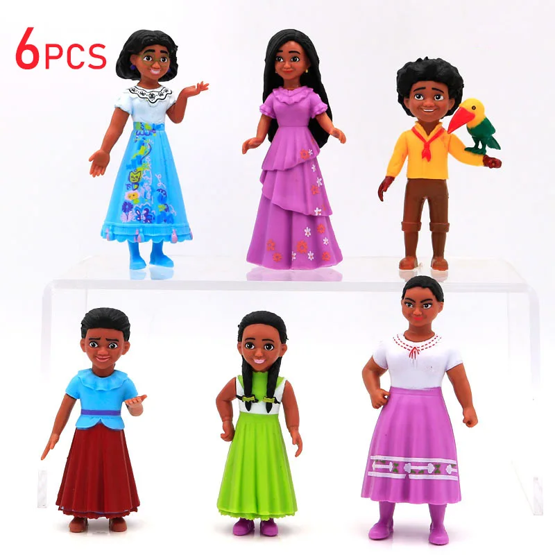 6/7pcs Encanto Toys Figures Disney Model Set Doll Figurines Birthday Cake Decorations House Decorate Gift For Children Party New