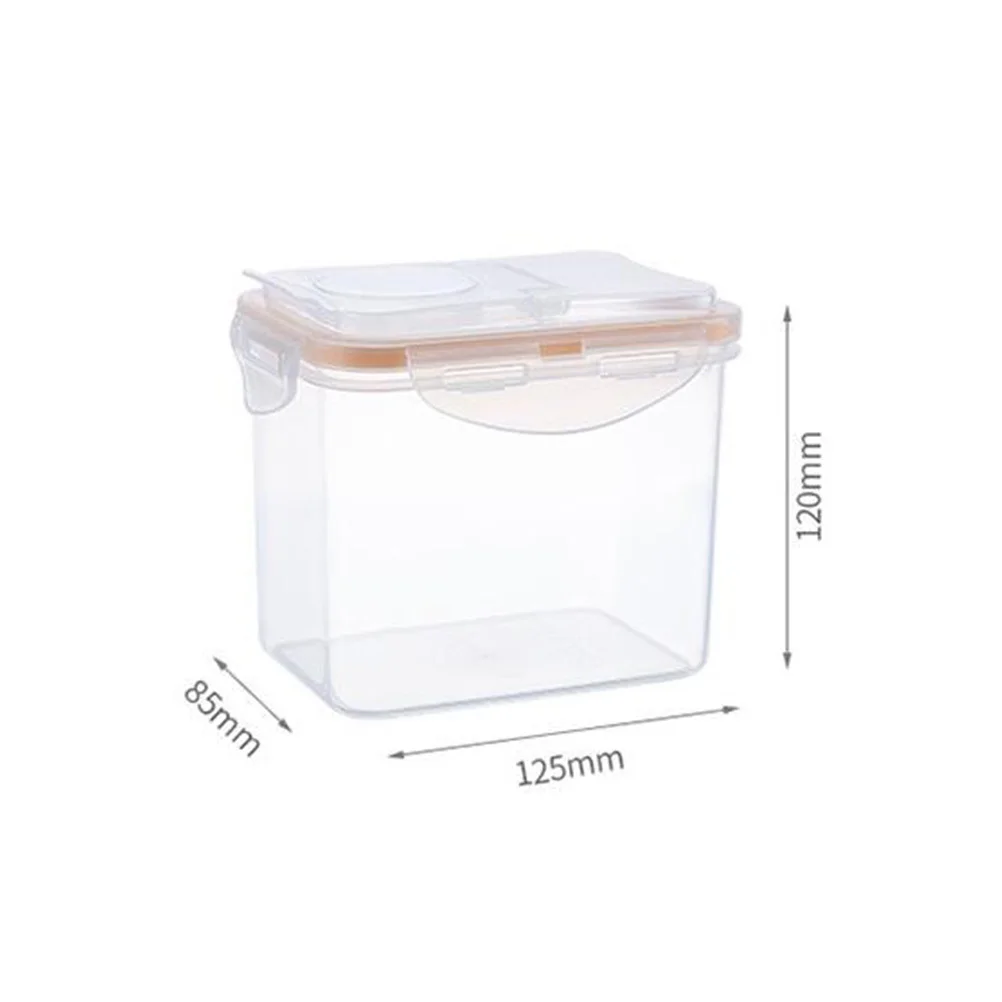 صندوق تخزين الحبوب البلاستيكية 1000 مللي حاوية طعام مختومة وعاء تخزين الحبوب منظم مطبخ مانع للتسرب حفظ الطعام الطازج