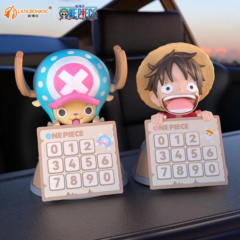 One Piece Luffy Zoro Doll Animation Cartoon Aromatherapy Parking Number Plate Integrated Fashion Ornament Holiday Gift Kawaii