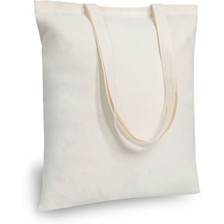 

Pack Economical 16"x15" Cotton Tote Bags, Lightweight Reusable Grocery Shopping Cloth Bags, Suitable for DIY, Advertising, Prom