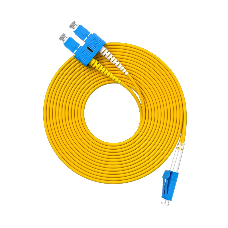 2PCS Single-Mode Dual Core SC LC Fiber Optic Patch Cord Cable Jumper For Data Center