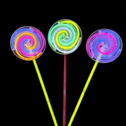 Glow Stick Spinning Lollipop Neon Party Decorations For Kids Adults 80s 90s Disco Birthday Decors Glow In The Dark Party Favors